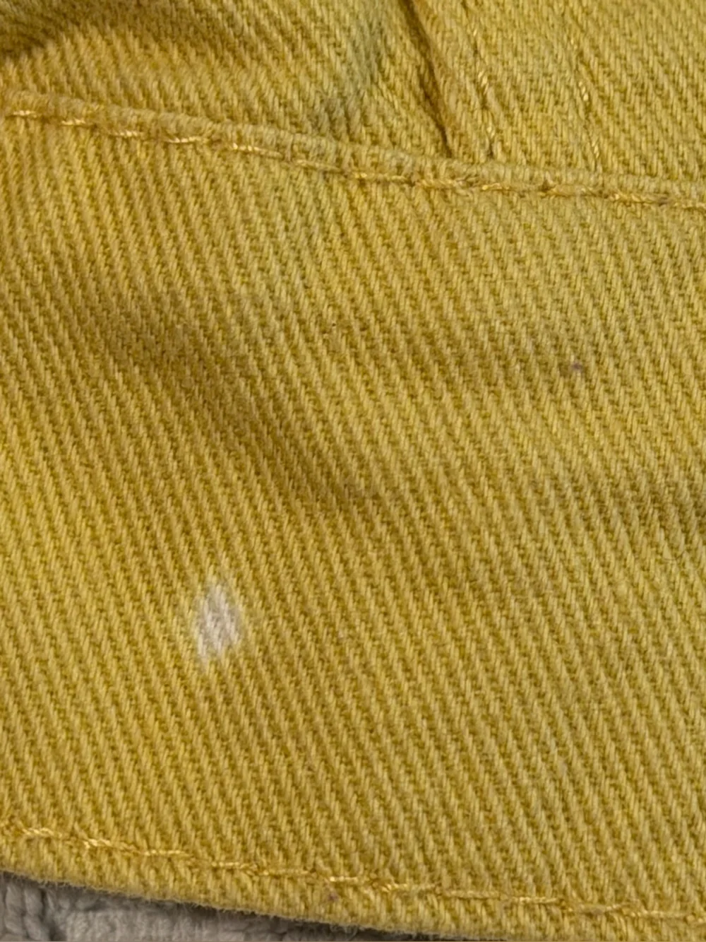 Love Tree Yellow Ruffle-Trim Denim Jacket